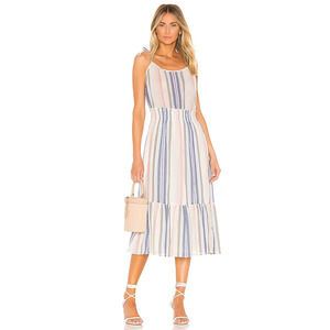 Michael Stars Stonewash Multicolor Striped Sia Midi Dress Women's Size XS